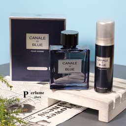 خرید ادکلن مردانه بلو شنل با اسپری رایگان فراگرنس ورد کانال دی بلو (Fragrance World Canale Di Blue)